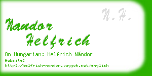 nandor helfrich business card